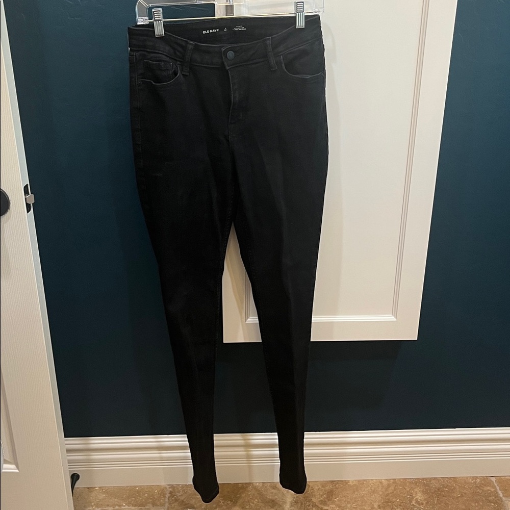 Old Navy Rockstar midrise skinny black jeans